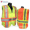 5 Point Breakaway 1 Horizontal Stripe Zip High visibility Reflective Safety Vest With Many Pockets